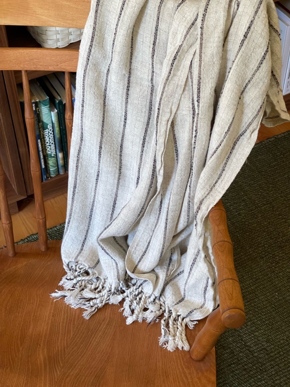 Neutral Stripe Cotton Beach Towel / Wrap